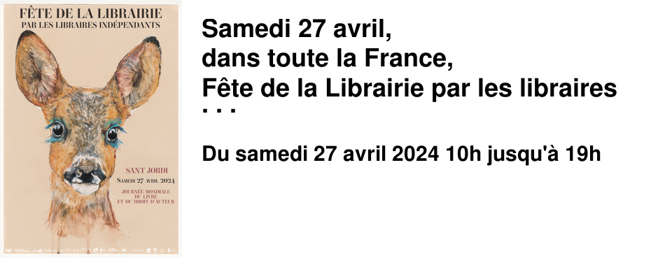 Samedi 27 avril, dans toute la France, F�te de la Librairie par les libraires ind�pendants ! Il faudra nous rendre visite, car pour marquer le coup ce jour-l�, nous vous offrirons un livre magnifique �dit� pour l'occasion par l'association Verbes, qui met � l'honneur des po�mes de Jacques Roubaud, et des animaux dans tous leurs �tats, illustr�s par Edi Dubien. Quelle meilleure mani�re que d'honorer notre m�tier en c�l�brant le vivant et la po�sie ? Cette ann�e nous ajouterons un origami confectionn� par nos soins, afin que vous repartiez avec un petit quelque chose en plus. Ce petit quelque chose en plus symbolise le suppl�ment d'�me que vous trouvez chez nous, une ambiance, des coups de c%u0153ur, des rencontres avec des auteur.ices, des sourires, des paroles, la passion des livres et de la transmission. Cette singularit� ind�finissable est avant tout humaine ; chez nous vous avez la possibilit� d'�changer avec des libraires qui lisent, s'engagent, et vous conseillent au plus pr�s de vos attentes.
